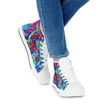 Load image into Gallery viewer, Lakshmi by Alex Aliume - White High Top Canvas Shoes