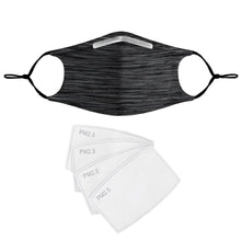 Load image into Gallery viewer, DARK HEATHER - MASK WITH (4) PM 2.5 CARBON FILTERS
