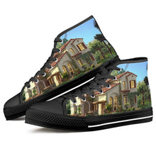Load image into Gallery viewer, Black High Top Canvas Shoes-1585221420
