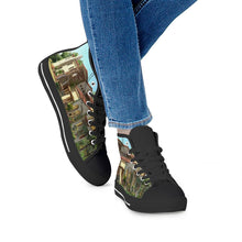 Load image into Gallery viewer, Black High Top Canvas Shoes-1585221420
